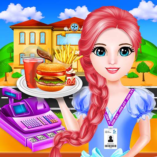 School Cafe Cash Register Girl .5