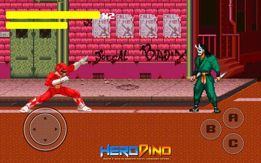Pahlawan Dino Pertempuran Ninja Ranger Baja Retro screenshot 1