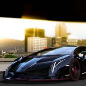 Veneno Driving Lamborghini 3D logo