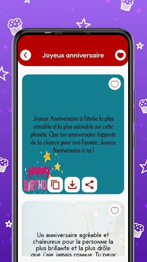 Cartes d’anniversaire Messages screenshot 8