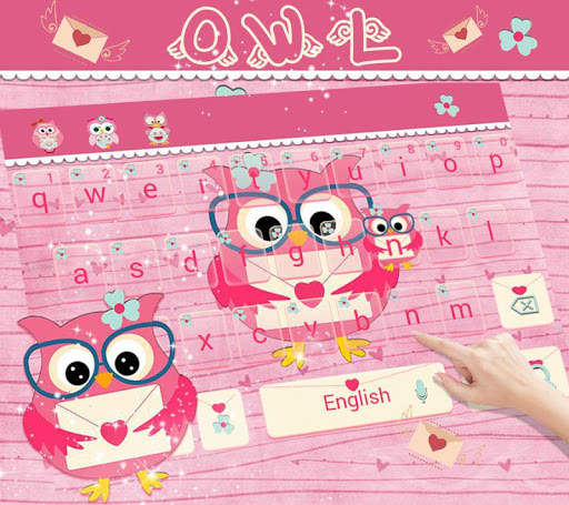 Love owl Keyboard Theme स्क्रीनशॉट 3