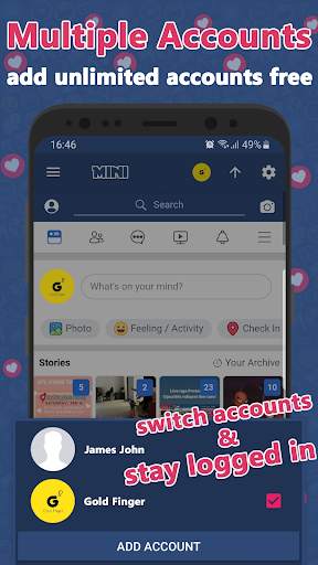 Mini for Facebook screenshot 3