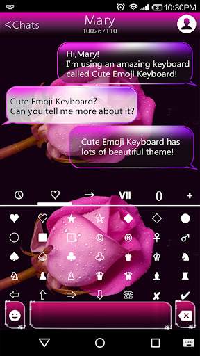 One Rose Emoji Keyboard Theme screenshot 3