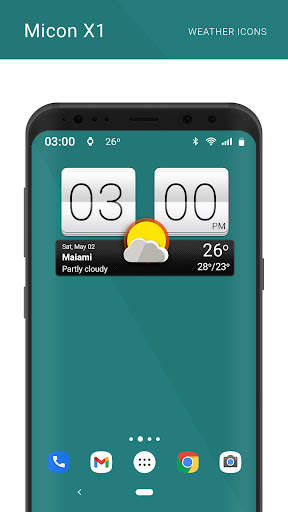 Micon X1 weather icon pack screenshot 7