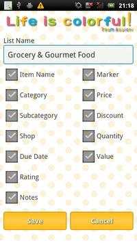 Simple! Custom Shopping List screenshot 5