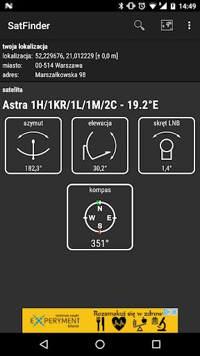 SatFinder screenshot 1