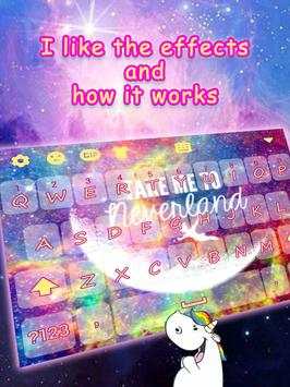 Rainbow Galaxy Emoji Keyboard Theme screenshot 3
