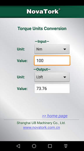 NovaTork Torque Calculator screenshot 2