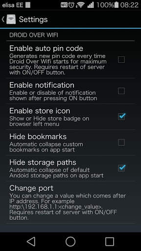 Droid Over Wifi screenshot 2