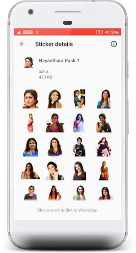 Nayanthara Stickers 4 WhatsApp screenshot 2