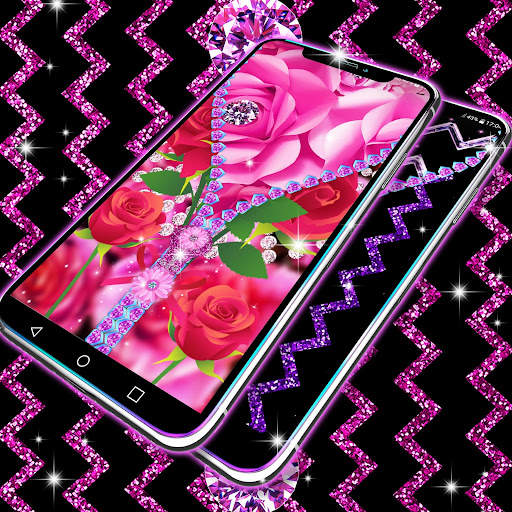 Zipper diamond flower locker screenshot 3