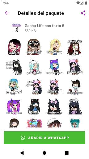 🦄 Stickers de Gacha Life para WhatsApp screenshot 3