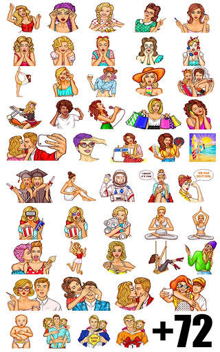 Pin-up Girl Stickers Set screenshot 1