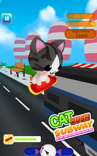 Cat Rush Subway My Pet Endless Run Dash Adventure скриншот 2