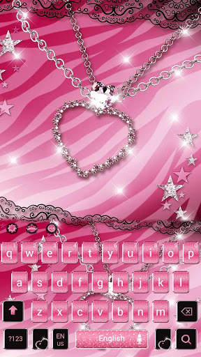 Pink Zebra Diamond Theme Keyboard screenshot 1