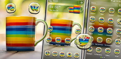 Rainbow Cup Launcher Theme screenshot 6