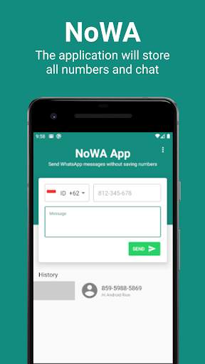 NoWA App - Send WhatsApp message w/o saving number screenshot 7