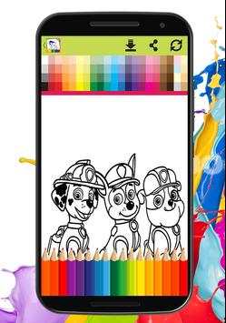 Paw Coloring Book Patrol go screenshot 2
