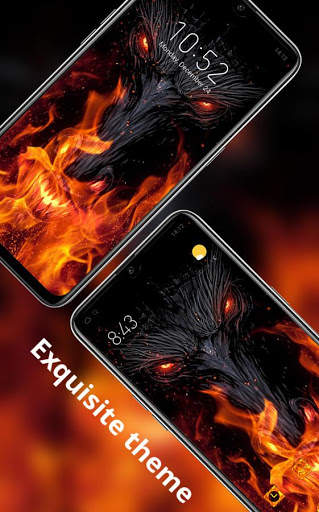 Burning Tree Warcraft dragon launcher theme screenshot 1