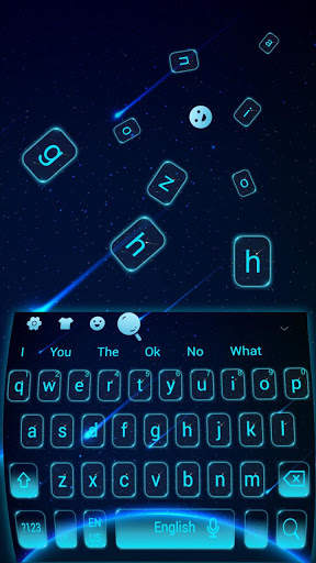 Neon Blue Keyboard Theme screenshot 2