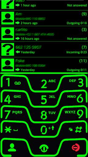 THEME NEON GREEN FOR EXDIALER screenshot 2