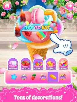 Rainbow Unicorn Rose Ice Cream - Cooking Games screenshot 3