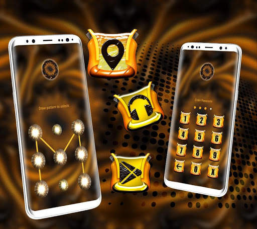 Golden Fractal Shape Launcher Theme screenshot 4
