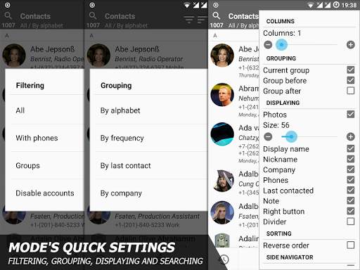 Phone and Contacts - AGContacts, Lite edition screenshot 2