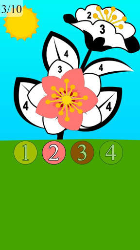 flowers coloring game with numbers screenshot 1