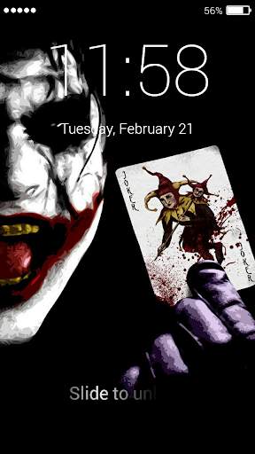 Card Joker Lock Screen 5 تصوير الشاشة