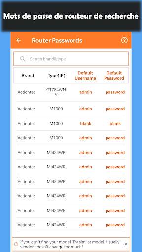 Mots de passe du routeur WiFi screenshot 2