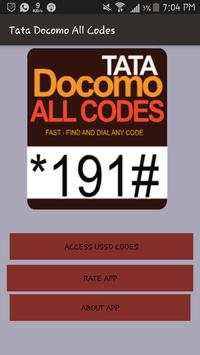 Tata Docomo All Codes screenshot 1