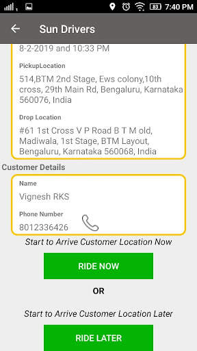 Sun Drivers Driver App screenshot 2