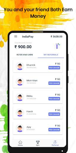 India Pay - refer and earn स्क्रीनशॉट 3
