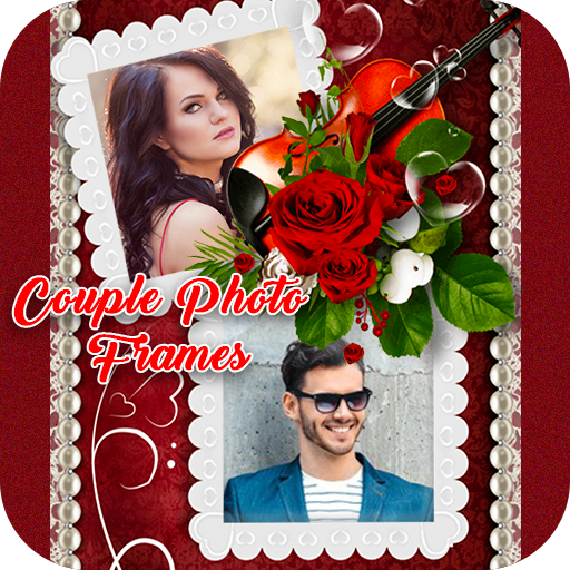 Couple photo frame icon