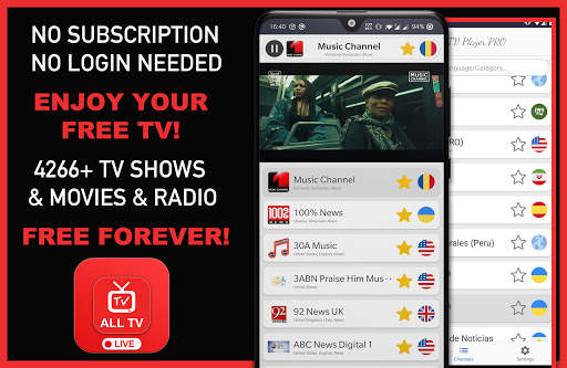 TV Player PRO - FREE 4266  TV LIVE CHANNELS screenshot 1