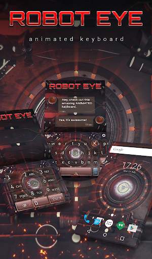 Robot Eye Animated Keyboard    स्क्रीनशॉट 1