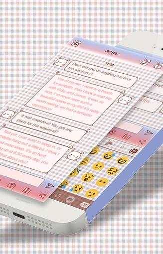 Cute Bunny Emoji Keyboard Skin screenshot 5