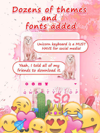Cool Pink Lion Keyboard Theme for Girls screenshot 2