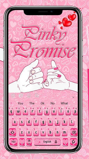 Cute Pink Promise Keyboard Themes 2 تصوير الشاشة