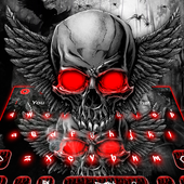 Red Zombie Skull Keyboard Theme иконка