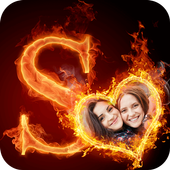 Fire Text Photo Frames icon