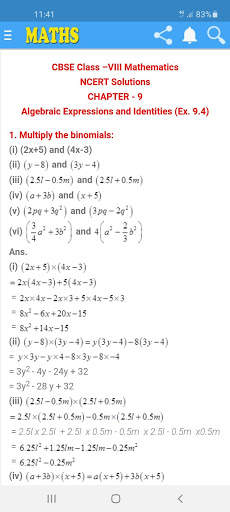 NCERT 8th Mathematics Notes And Q & A App screenshot 7