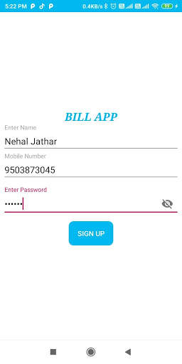 Bill App screenshot 2