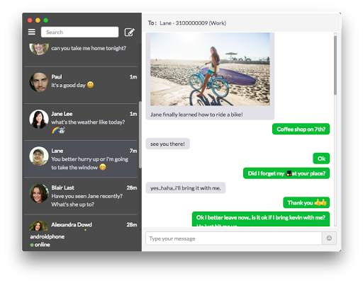 DeskSMS - Desktop Text Messaging Messenger screenshot 2