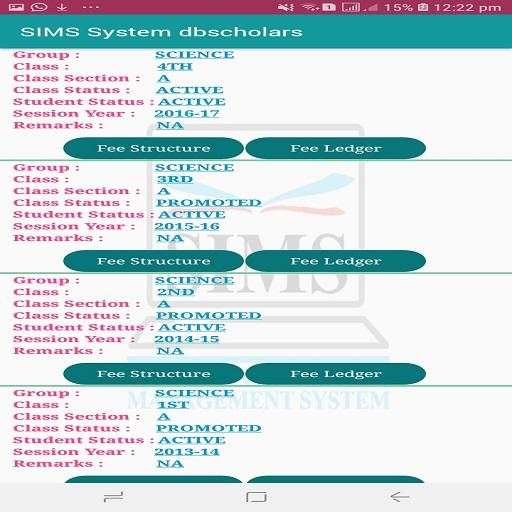 SIMS Parents (dbScholars) screenshot 3