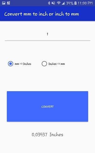 mm to Inch Converter screenshot 2