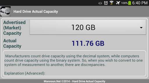 Hard Drive - Actual Capacity screenshot 3