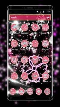 Pink Shiny and Diamond Heart Glitter Theme screenshot 3