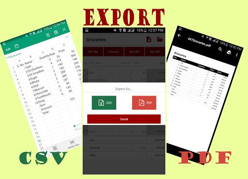 Bill Calculator: Calculate, Organize and Export 4 تصوير الشاشة